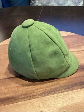 Mr. John Juniorette vintage  lime suede  brimmed mod cap in EUC likely late 60s